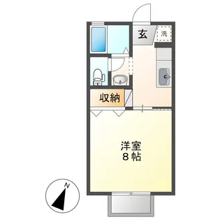 1Kの間取り画像