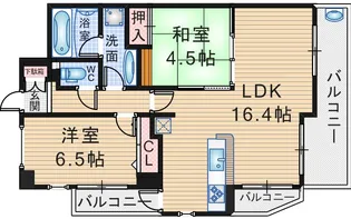 フュージョンコート豊中千里園【3階】の間取り