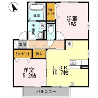 pastoral A棟【2階】の間取り