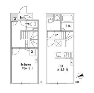 PASEO下北沢代沢II【1階】の間取り