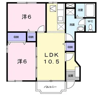 シャン・ド・フルール IV【1階】の間取り