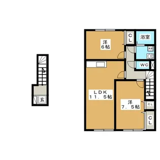 アムール和II【2階】の間取り