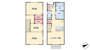 富山県高岡市江尻【一戸建】の間取り