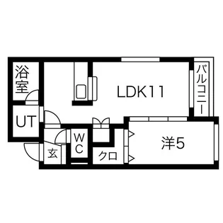 モルティーニ南郷【1階】の間取り