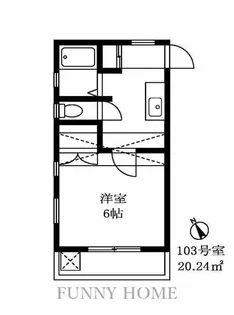 メゾンフジヌキ【1階】の間取り