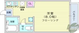 1Rの間取り画像