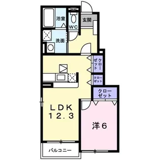 グランプレーヌA【1階】の間取り