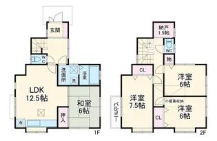 千葉県千葉市稲毛区宮野木町【一戸建】の間取り