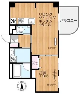 モンテヴェルデ神楽坂弐番館【6階】の間取り