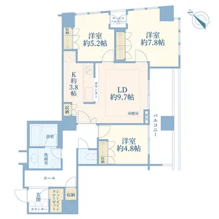 サンウッド品川天王洲タワー【21階】の間取り
