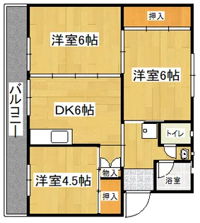 ビレッジハウス水巻2【2階】の間取り