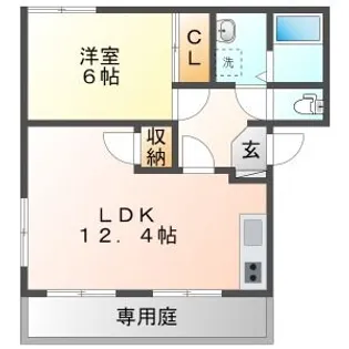 グランデール八坂【1階】の間取り