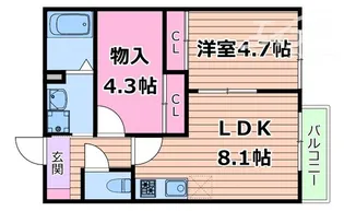 Cedar Hall Yamada Two【2階】の間取り