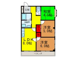 レジデンスグラッソ-レ【3階】の間取り