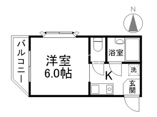ハイツ白銀【1階】の間取り