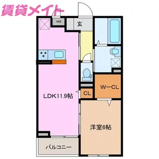 ハミングバード【3階】の間取り