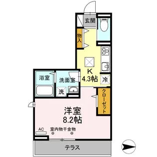 福岡県久留米市田主丸町鷹取【アパート】の間取り