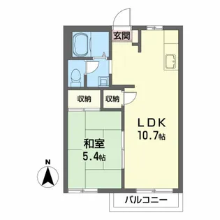 福島県郡山市虎丸町【アパート】の間取り