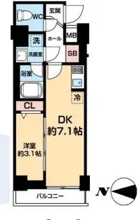 YIELD OUJIKAMIYA【6階】の間取り