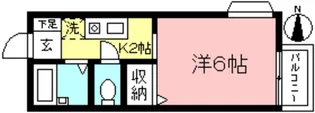 ハイツエクセルB【1階】の間取り