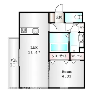 群馬県高崎市飯塚町【マンション】の間取り