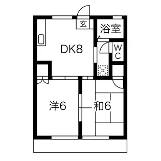 サマックス沖ハイツ【2階】の間取り