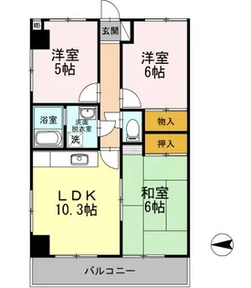 東京都練馬区高松5【マンション】の間取り