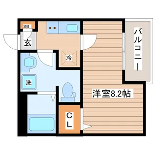 エルソルあすと長町【3階】の間取り