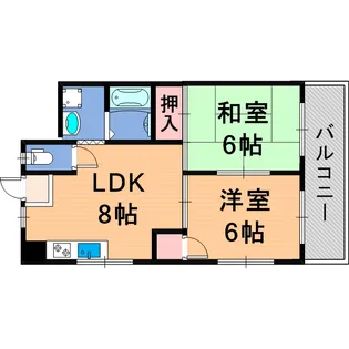 大阪府大阪市鶴見区今津中1【マンション】の間取り