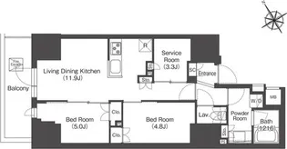 東京都板橋区板橋1【マンション】の間取り