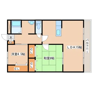 シティハイツ11番館【3階】の間取り