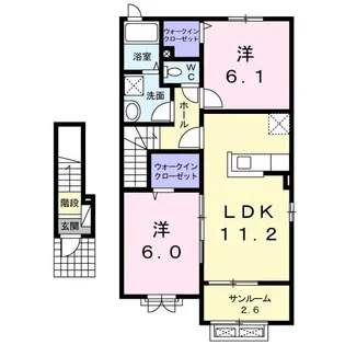 ココ ハピネス【2階】の間取り