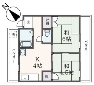 スリーエース調布【3階】の間取り