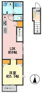東京都葛飾区高砂5【アパート】の間取り