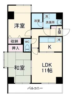 パレ・フォンティーノ【6階】の間取り