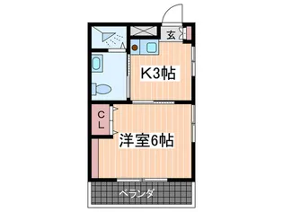 広島県広島市西区三滝町【マンション】の間取り