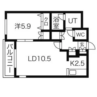 メゾンソレイユ【2階】の間取り
