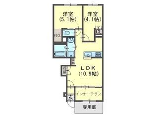 キルシュブリューテ【1階】の間取り