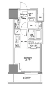 ザ・パークハビオSOHO大手町【7階】の間取り