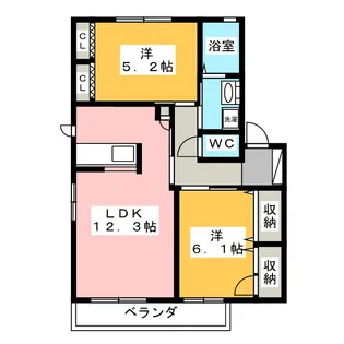 アニマル・ワン G【2階】の間取り