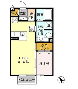 セジュール向山【1階】の間取り