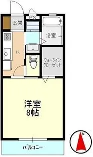 北岳 A棟【1階】の間取り