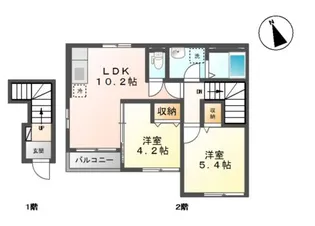 ヴァンヴールレーガ【2階】の間取り
