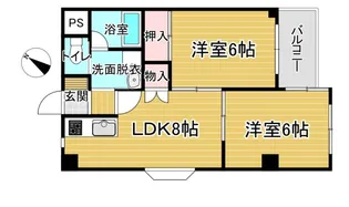 ラフェスタ小山【4階】の間取り