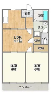 バームハイツ【3階】の間取り