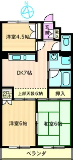 スカイヒル山崎【4階】の間取り