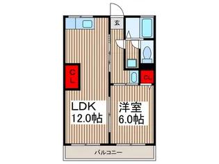 シティハイムフジハイツII【2階】の間取り