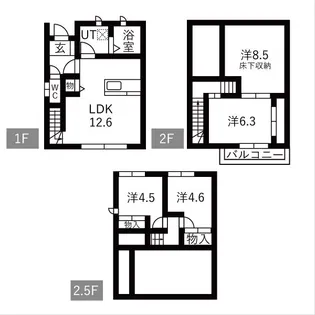 栃木県小山市東城南4【一戸建】の間取り