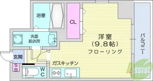 サンライズあすと長町【3階】の間取り
