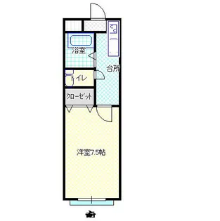 コーポイーストサイド【1階】の間取り